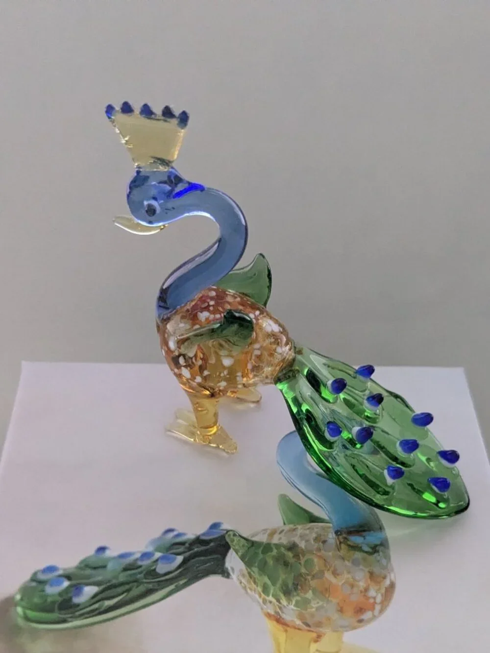 PIER1 Blown Glass Peacock 
